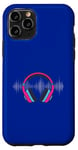 Coque pour iPhone 11 Pro Casque pour artistes, DJ, contrôle audio LED clignotant