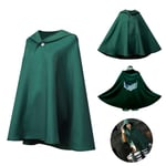 Attack On Titan Cloak Anime Cosplay Kostym Grön Cape Halloween L M