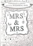 Mrs & Mrs Wedding Card. Congratulations On Your Wedding Day Mrs & Mrs.