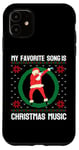 Coque pour iPhone 11 Ma chanson préférée est Christmas Music Funny Xmas Ugly Sweaters