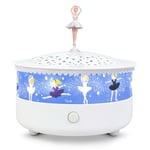 Trousselier - Veilleuse - Projecteur d'Etoiles Ballerine 14 Cm - Musical - Détection des Pleurs - Rechargeable USB