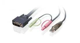 IOGEAR DVI KVM cable singl link 1,8m. (G2L7D02U)