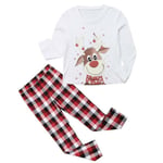 Jul Familj Matchande Pyjamas Pjs Set Print Långärmade Toppar Rutiga Byxor Sovkläder Xmas Pyjamas Nattkläder Loungewear För Vuxna Baby Barn Baby 2-3 Years