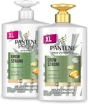 Pantene Grow Strong Shampoo and Conditioner Set, XL Hair Growth Shampoo For Dry