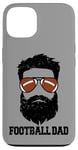 iPhone 13 Football Dad Funny Messy Hair Beard Football Dad Case