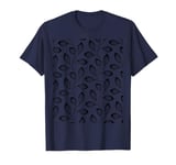 Climbing Vine Leaves Black Cut Out T-Shirt