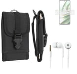 For OnePlus 10R 5G + EARPHONES Belt bag outdoor pouch Holster case protection sl