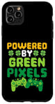 Coque pour iPhone 11 Pro Max Powered by Green Pixels Funny St Patricks Day