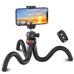 Cocoda Phone Tripod, Flexible Portable Camera Tripods with Bluetooth Remote Control, Mini Travel Tripod Stand for Filming/Vlogging/Live Streaming, Compatible with iPhone/Android Phones, Camera, GoPro