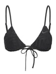 Nike Retro Flow Terry Bikini Top Sport Bikinis Bikini Tops Triangle Bikinitops Black NIKE SWIM