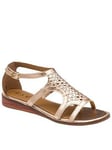 Ravel Cardwell Metallic Woven Flat Sandals - Rose Gold, Bright Gold, Size 3, Women