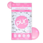 PUR Gum | Sugar Free Chewing Gum | Made with Xylitol | Vegan, Aspartame Free, Gluten Free & Keto Friendly | Natural Bubblegum Flavoured Gum, 55 Pieces (Pack of 1)