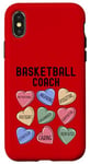 Coque pour iPhone X/XS Tee-shirt humoristique pour entraîneur de basket-ball