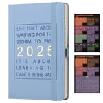 Daily Planner 2025,Academic Diary Day per Page,from Jan 2025 to Dec 2025,Best Agenda & Daily Calendar to Boost Productivity & Gratitude Journal Personal Daily Organizer - 14.5x21.5cm (Blue)