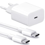 Samsung 25W Snabbladdare USB-C Strömförsörjning + Kabel 2m white 110