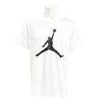 NIKE M J Jumpman SS Crew Neck Warmer Homme, White/Black, XL