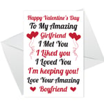 Girlfriend Valentines Day Card From Boyfriend Greetings Her Card For Valentines