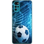 Motorola Moto G22 Transparent Mobilskal Fotboll