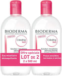 Bioderma Crealine H2O Micellar Solution – 2 x 500ml, Gentle Skin Cleanser