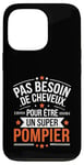 Coque pour iPhone 13 Pro Super Pompier Humour Cadeau Pompier Homme Chauve Pompier