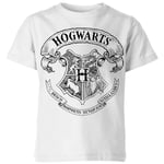 T-Shirt Enfant Blason de Poudlard - Harry Potter - Blanc - 5-6 ans