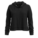 Smartwool Womens Active Uptempo Full Zip Hoodie (Svart (BLACK) Large)