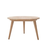 Carl Hansen - CH008, Oljad Ek, Ø 78 cm - Höjd 48 cm - Sofabord - Hans J. Wegner - Tre farget - Tre