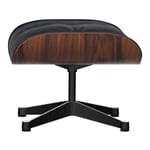 Vitra - Lounge Ottoman Santos Palisander/Nero 66 - Skamler & Taburetter - Charles & Ray Eames - Svart - Metall/Tre