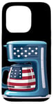 iPhone 15 Pro Patriotic coffee bean and maker costume Case