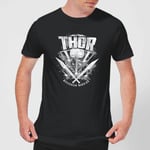 Marvel Thor Ragnarok Thor Hammer Logo T-shirt Homme - Noir - 4XL