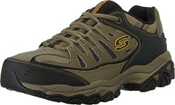 Skechers Mens Afterburn M. Fit Fashion-Sneakers, Pebble Black Pebble, 10 UK