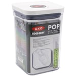 Square Pop Container with Scoop 1 Litre Kitchen Storage Plastic OXO Good Grips