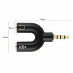 Y Splitter 3.5mm Gold plated Audio Headset Mic Cable Adapter