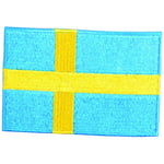 Strykejernsetikett Flagg Sverige 9x6cm - 1 stk.