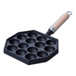 Iwachu 90033 Takoyaki pan 14 Holes Nanbu Tekki Cast Iron Ware Gas IH Black NEW