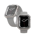 Urban Armor Gear Scout Coque pour Apple Watch 7 (45 mm) [Antichute et Antichoc, Coque Apple Watch Selon la Norme Militaire américaine, Robuste, Protection d'écran par Bord surélevé] Givré