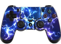 the grafix studio Blue Electric Compatible With Playstation 4 (PS4) Controller Sticker/Skin/Decal PS22
