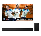 65" Lg OLED65G45LW  Smart 4K Ultra HD HDR OLED TV with Wall Mount & USG10TY 3.1 Wireless Sound Bar with Dolby Atmos Bundle, Silver/Grey