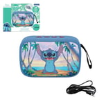 Lexibook, Disney Stitch, Enceinte Portable Bluetooth, sans-Fil, USB-C, Carte SD/TF, Batterie Rechargeable, Bleu, BT018D