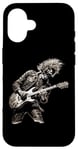 Coque pour iPhone 16 Skeleton Guitar Guy Rock And Roll Band Rock On