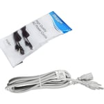 HQRP White AC Power Cord for KRK Rokit 5 6 8 RP5G2 RP6G2 RPG2 RP8G2 VXT8 / 6 / 4