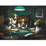 Artery8 Cassius Marcellus Coolidge Poker Game Dogs Painting Art Print Canvas Premium Wall Decor Poster Mural