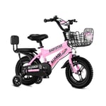 Kids Bike Girls And Boys With Training Wheels For Ages 2 To 12 Years, Toddlers Bikes (White/pink/red/black) (Color : 2, Size : 18in)