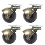 2 Inch Swivel Caster Wheels 360 Degree Rotating Ball Caters Wheel Top Plate Hooded Furniture Caster 66Lbs Capacity,Pack of 4(Ball Caster, 2 inch)