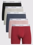 Calvin Klein 5 Pack Modern Cotton Stretch Holiday Boxer Briefs - Assorted, Assorted, Size M, Men