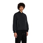 Emporio Armani Men's Coated Nylon Shirt Jacket Bomber Shell, Black, XS