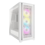 Corsair iCUE 5000D RGB AIRFLOW Mid-Tower Case - 3x AF120 RGB ELITE Fans - iCUE Lighting Node PRO Controller - High-Airflow Design - CORSAIR RapidRoute Cable Management System - True White