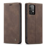 CASEME 013 Plånboksfodral till Samsung Galaxy A52 4G/5G & A52s 5G - Coffee Brun