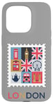 iPhone 15 Pro London Stamp with Iconic Landmarks - London Souvenir Case