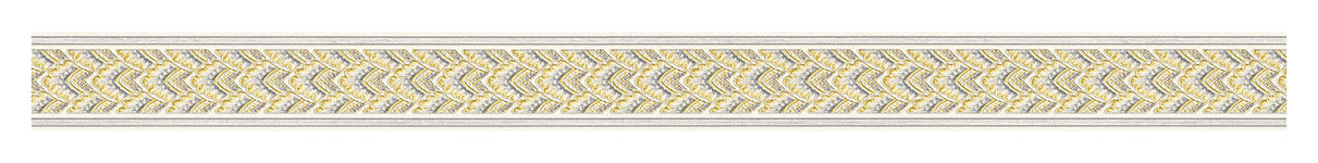Frise papier peint motif doré & argenté Élégante frise tapisserie pour salon Frise papier peint pour chambre moderne - Or, Argent